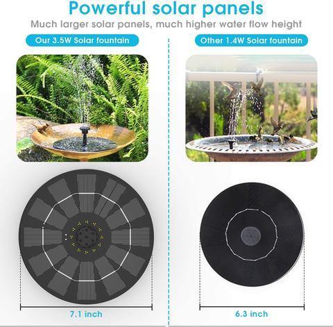 3.5W Solar Fountain Pump ( 1500mAh Battery , 7.72 inch ) - Aisitin Online