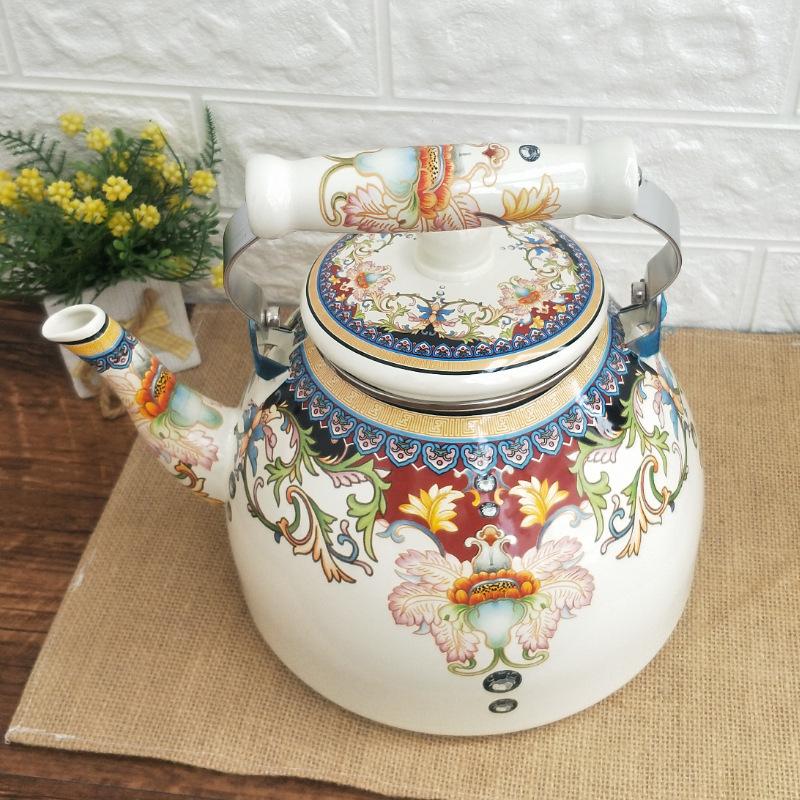 Floral Ceramic Enamel Teapot