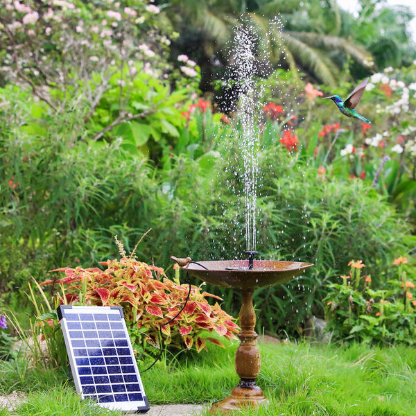 5.5W Solar Fountain Pump (1500mAh Battery , 11.7 inch )