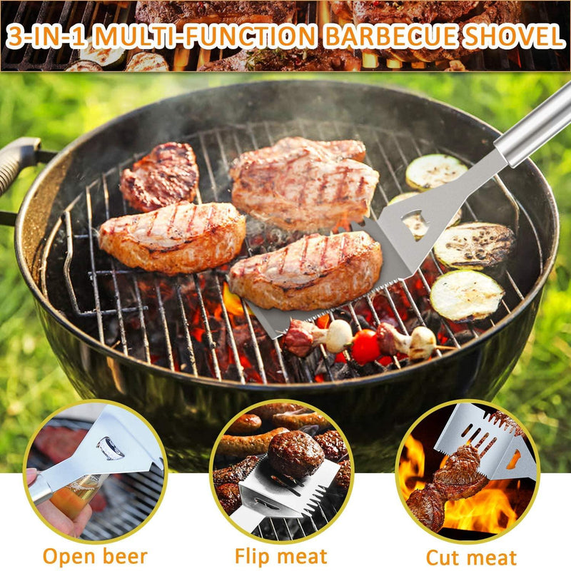 BBQ Grill Set,Stainless Steel Barbecue Tools 25pcs,Useful Grilling