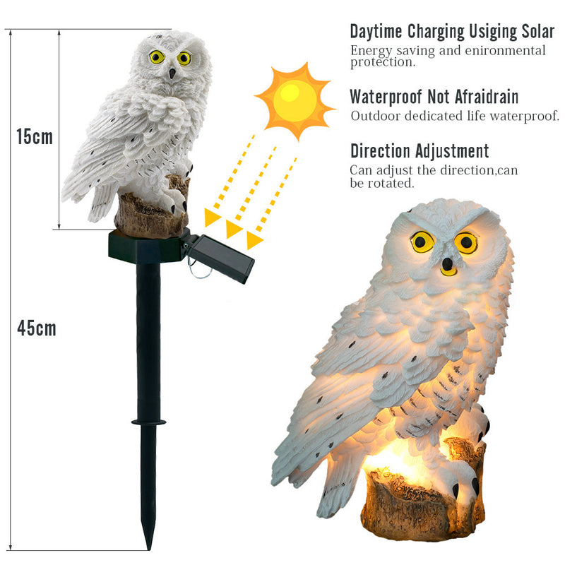 Solar owl lawn light