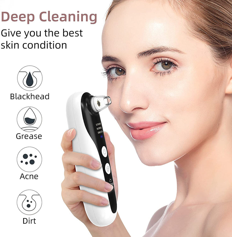 VITCOCO Blackhead Remover Pore Vacuum with Camera WiFi Real-Time Skin Screen Upgraded Facial Pore Cleaner 3 Adjustable Suction Power & 6 Probes LCD Screen Blackhead Vacuum Kit for Women & Men