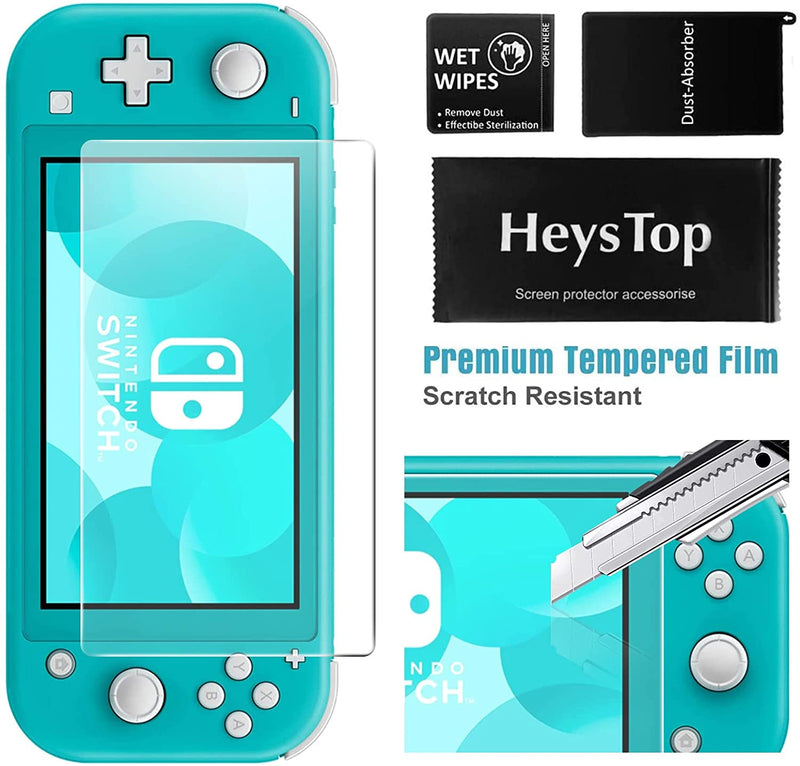 Carrying Case Compatible with Nintendo Lite Mini Cover Case Tempered Glass Screen Protector Games Card 6 Thumb Grip Caps Compatible with Nintendo Switch Lite Accessories Kit