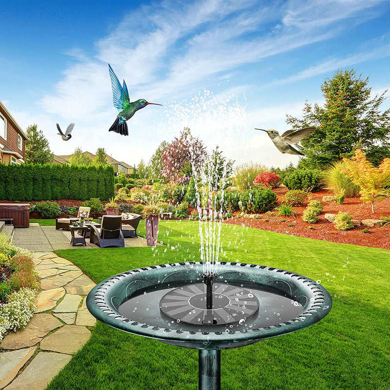AISITIN 1.5W 太阳能喷泉泵,新升级配有 6 个喷嘴太阳能鸟浴喷泉,适用于池塘、花园、鸟浴、鱼缸、户外独立太阳能水泵漂浮喷泉