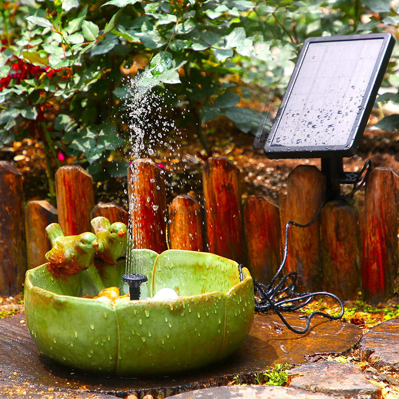 AISITIN DIY Solar Water Pump for Bird Bath 5W, Solar Powered Water Fountain with 4 Nozzles, DIY Solar Powered Bird Bath Fountain