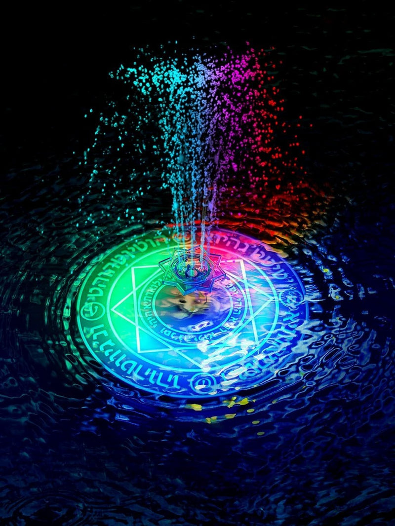 AISITIN LED RGB Floating Solar Fountain 5v 2.5w Water Fountains Solar Pump Pool Pond Colorful Lights Bird Bath Shower Fountain