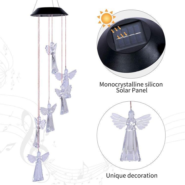 Solar Powered Wind Chimes（Angel） - Aisitin Online