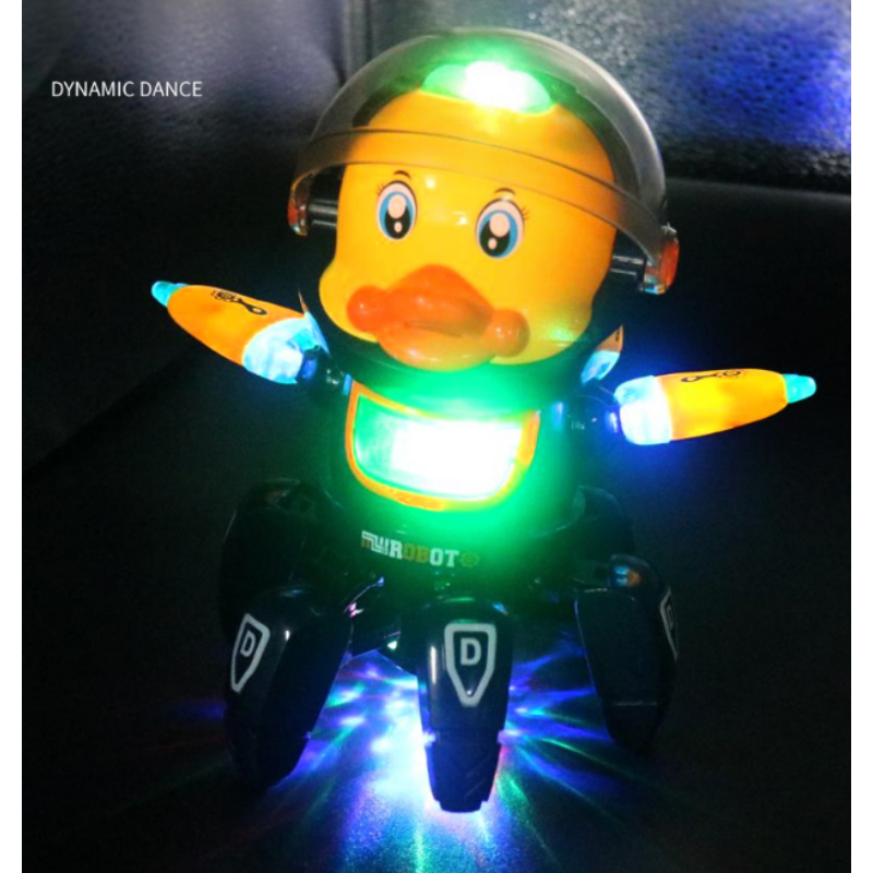 Dance electric space six-claw robot light music rocking cute duck toy