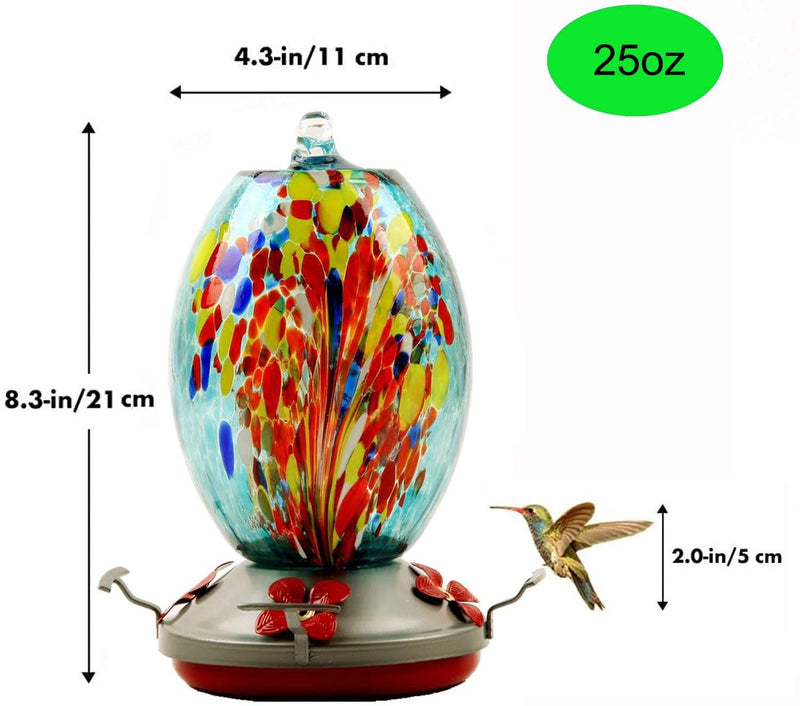 Glass Hummingbird feeder ( Blue ) - Aisitin Online