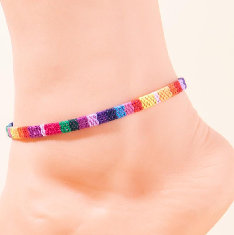Rainbow color Bracelet Anklet (2 Pcs)