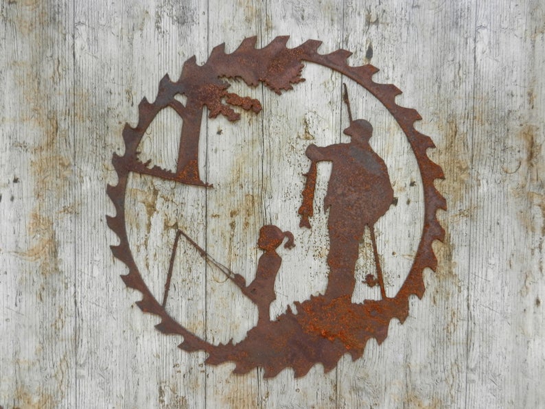 Rusty Metal Garden Decoration—a father's day gift for DAD